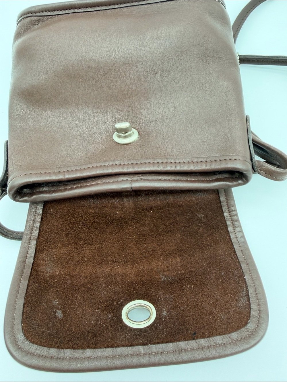 Coach Tango Flap Silver Hardware K8P 9049 Brown Crossbody - Picture 6 of 8